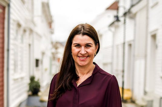 Heidi Nag Flikka er adm. banksjef i Flekkefjord Sparebank. Foto: Mailinn I. Kjørkleiv